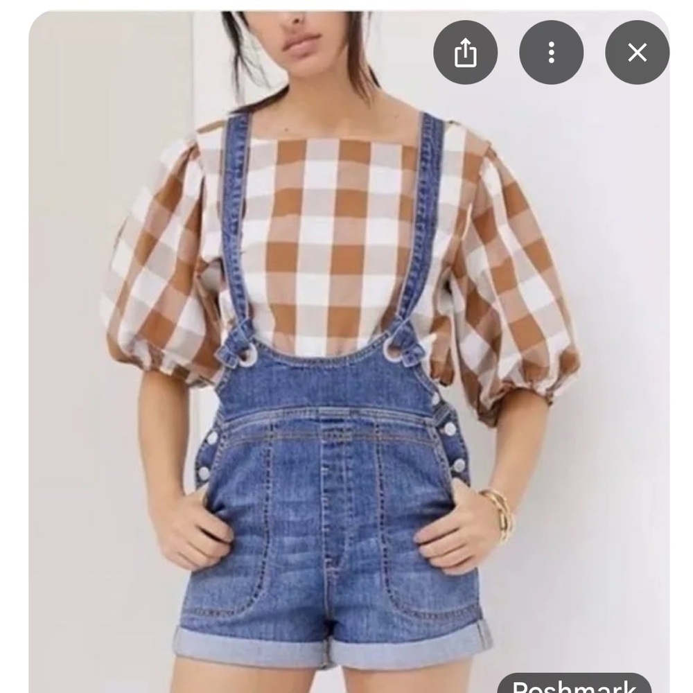 Pilcro denim shorts romper